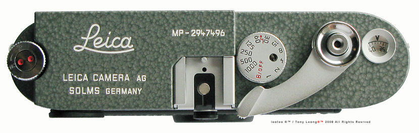 Top Plate of the LEICA MP LHSA 1968~2003 Grey Hammertone Finish