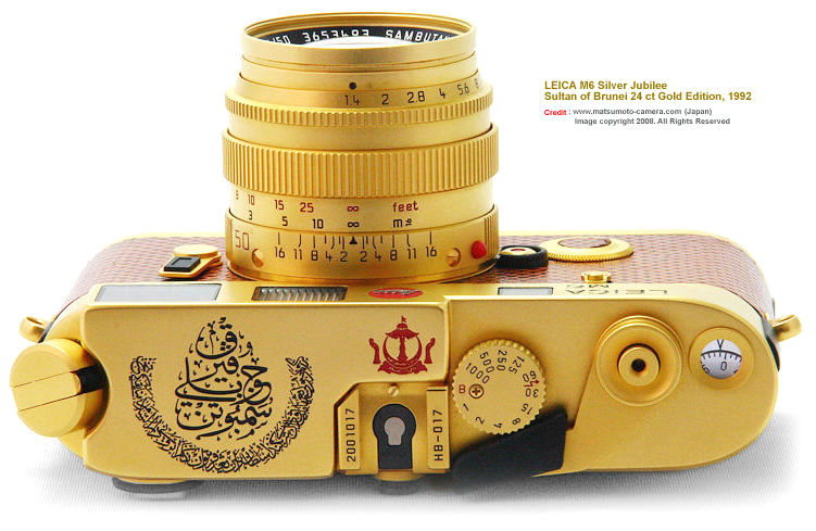 The top plate of this LEICA M6 Sultan of Brunei Silver Jubilee Edition