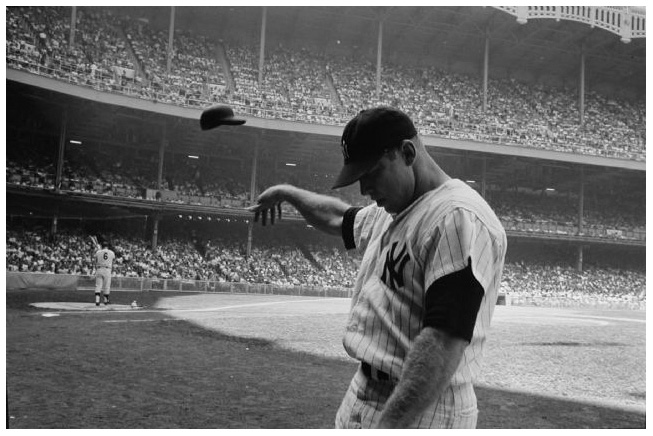 Mickey Mantle Having a Bad Day at Yankee Stadium, New York, 1965 © John Dominis