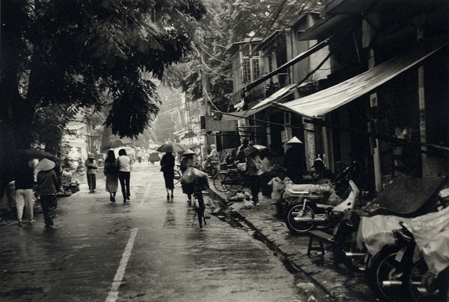 Still raining, Hanoi, Vietnam; Nikon N90, 28-70mm Nikkor, Agfa APX 400, printed on Agfa 111