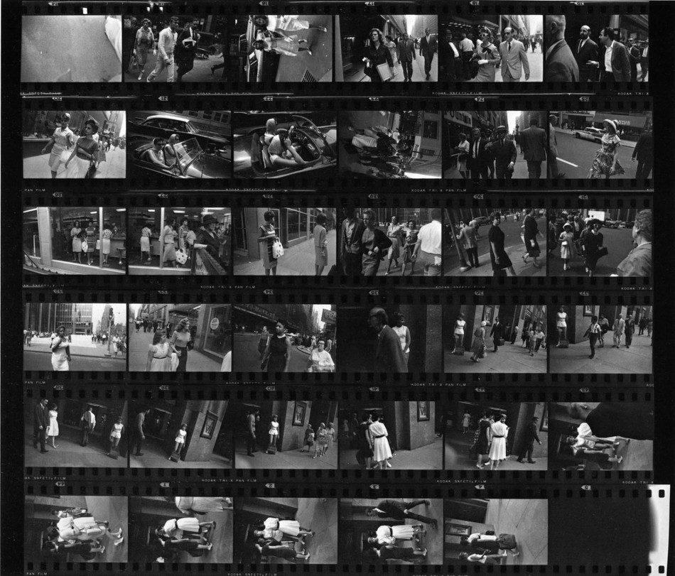 Garry Winogrand Contact Sheet, 1961 © The Estate of Garry WInogrand