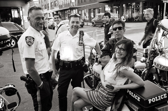 Lauren & the NYPD, Meat Packing District © Doug Kim; Leica MP 0.58, Kodak Tri-X, 35mm Summicron
