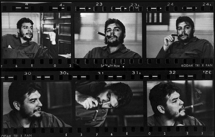 Contact sheet snippet of Ernesto “Che” Guevara, 1963 © René Burri / MAGNUM PHOTOS