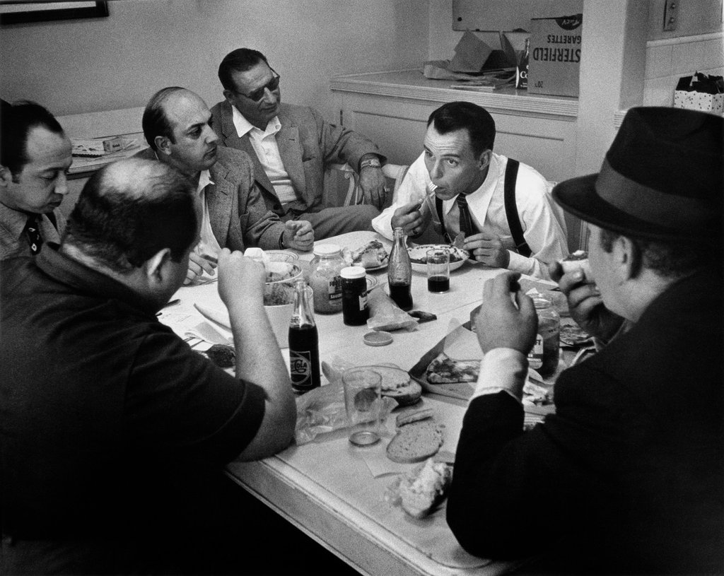 Frank Sinatra in his dressing room during the filming of Guys and Dolls, 1955 © Phil Stern