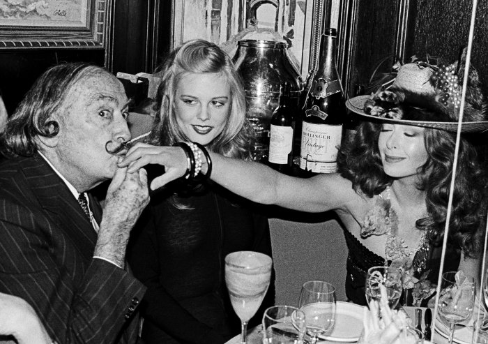 Salvador Dali, Janet Daly and the stranger, New Years Eve © Roxanne Lowit