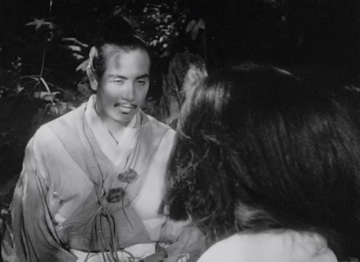 Masayuki Mori and Machiko Kyô in Rashomon (1950)