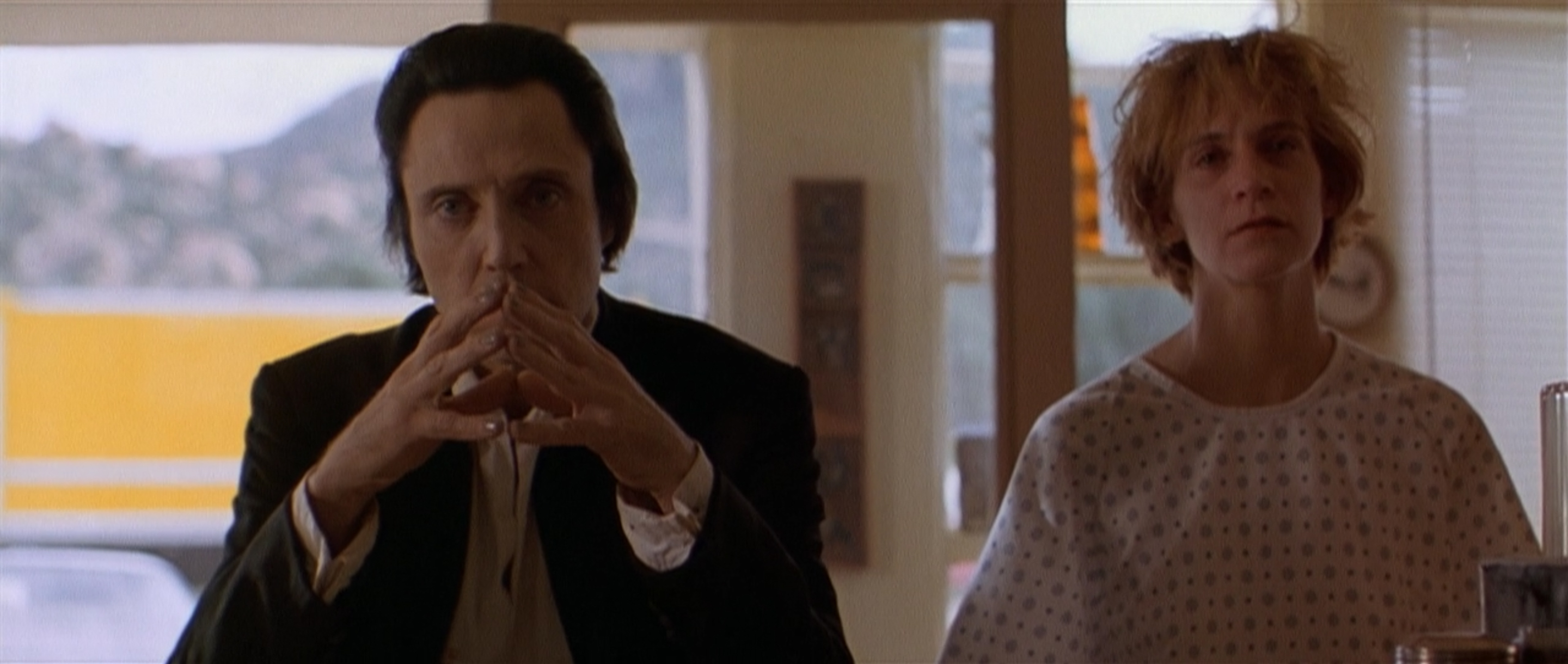 Christopher Walken as the archangel Gabriel and Amanda Plummer in The Prophecy, 1995