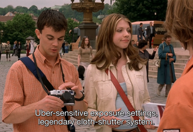 Travis Wester and Michelle Trachtenberg with a Leica M7 in Eurotrip 2004